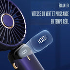 Ventilateur de Bureau Portable Rechargeable USB - 5 Vitesses