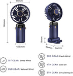 Ventilateur de Bureau Portable Rechargeable USB - 5 Vitesses