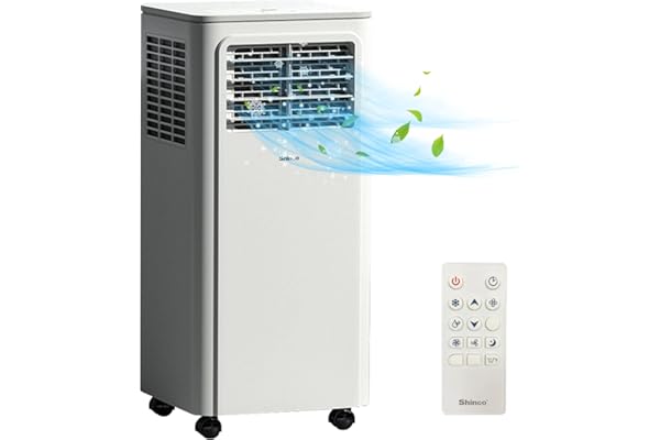 Climatiseur Mobile SHINCO 7000 BTU 3-en-1 - Télécommande, Minuteur 24h