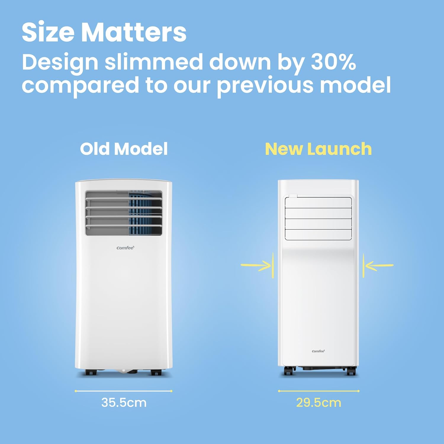 Climatiseur Mobile COMFEE' Breezy Cool 2.0 - 7000 BTU, App & Alexa