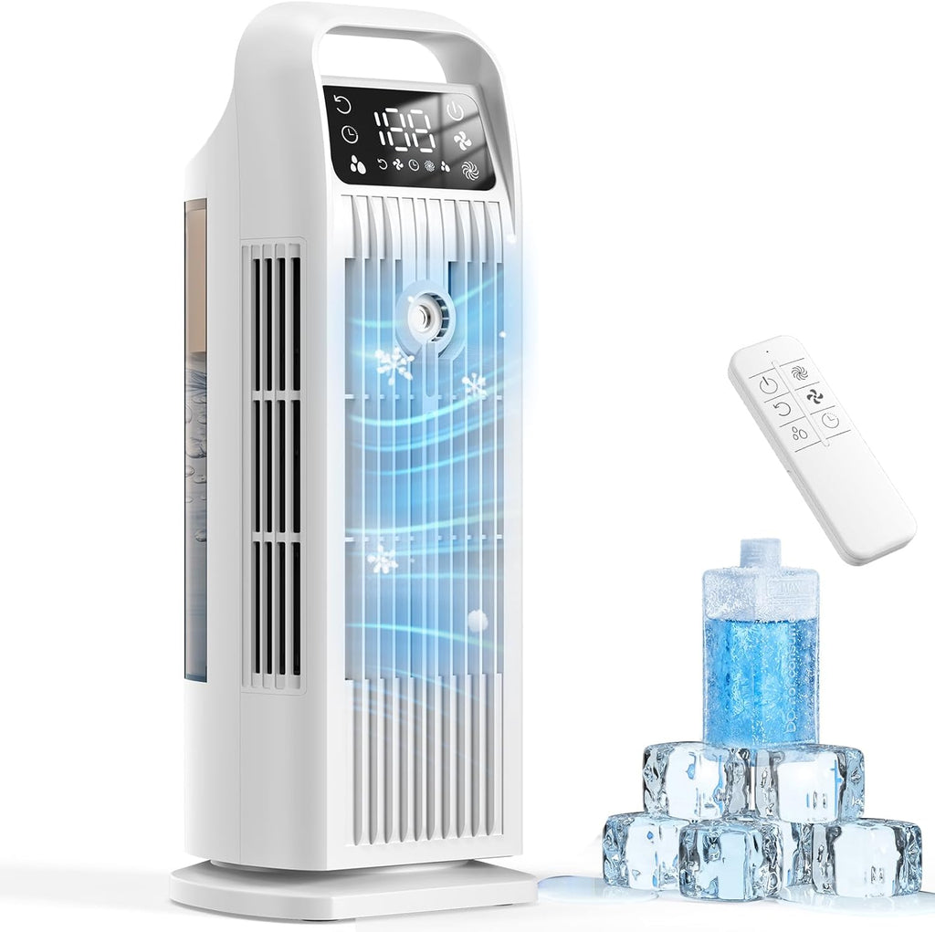Climatiseur Mobile 4-en-1 - 7000 BTU, Déshumidificateur 19 L, Classe A