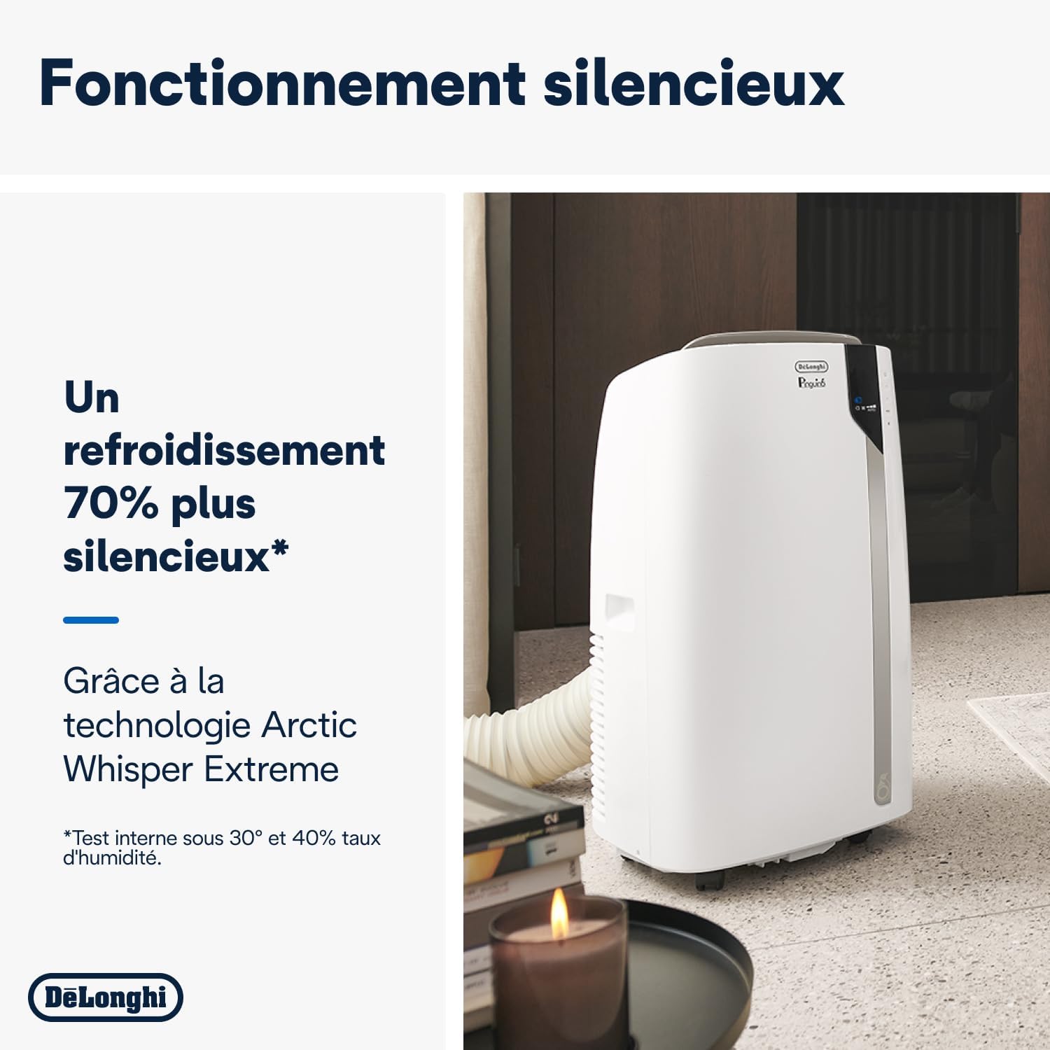 Climatiseur Mobile De'Longhi Pinguino PAC EX93 - 8900 BTU, Classe A+