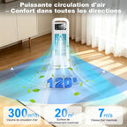 Climatiseur Mobile 4-en-1 - 7000 BTU, Déshumidificateur 19 L, Classe A