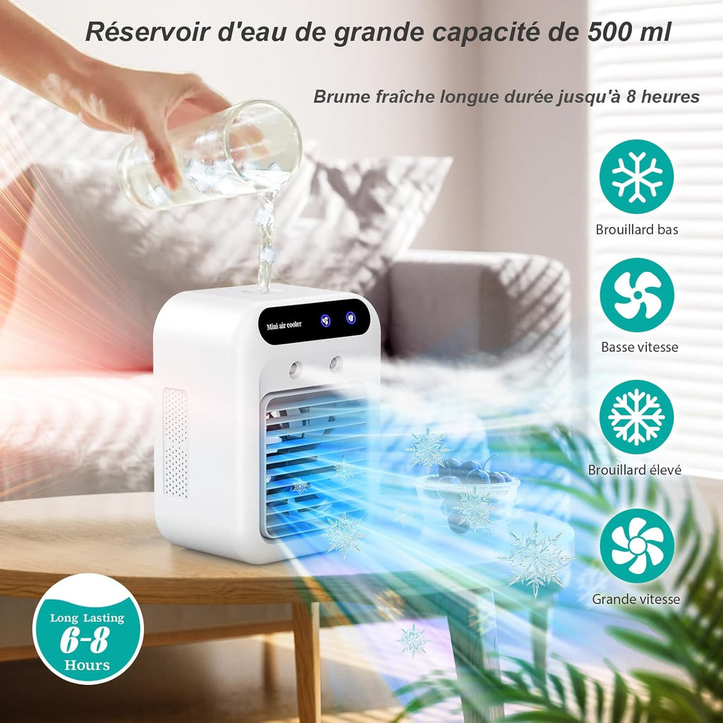 Mini Rafraîchisseur d'Air Portable 4-en-1