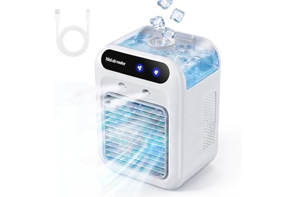 Mini Rafraîchisseur d'Air Portable 4-en-1 - Réservoir 500 ml, Brumisateur
