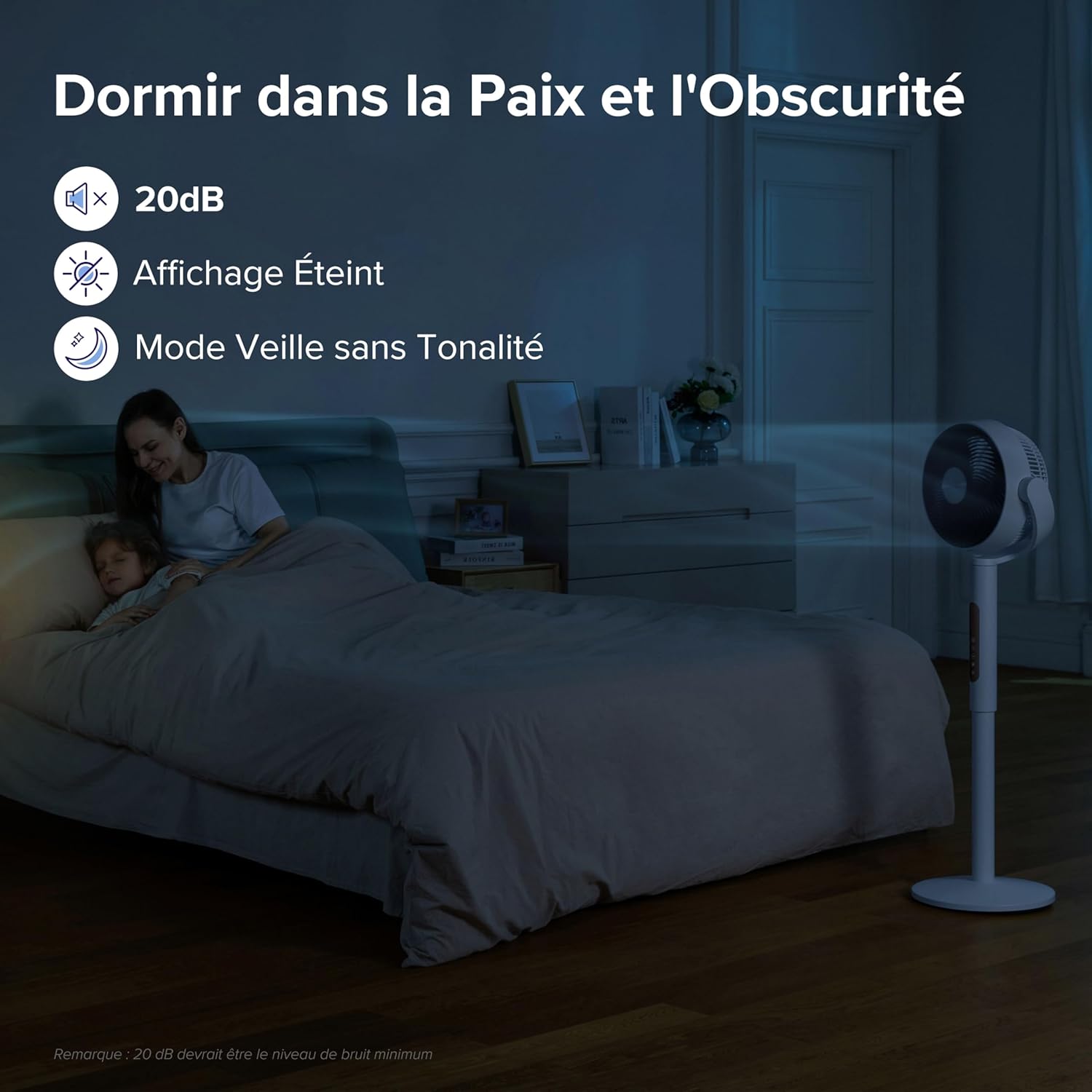 Ventilateur sur Pied Levoit - Moteur DC Silencieux, 12 Vitesses