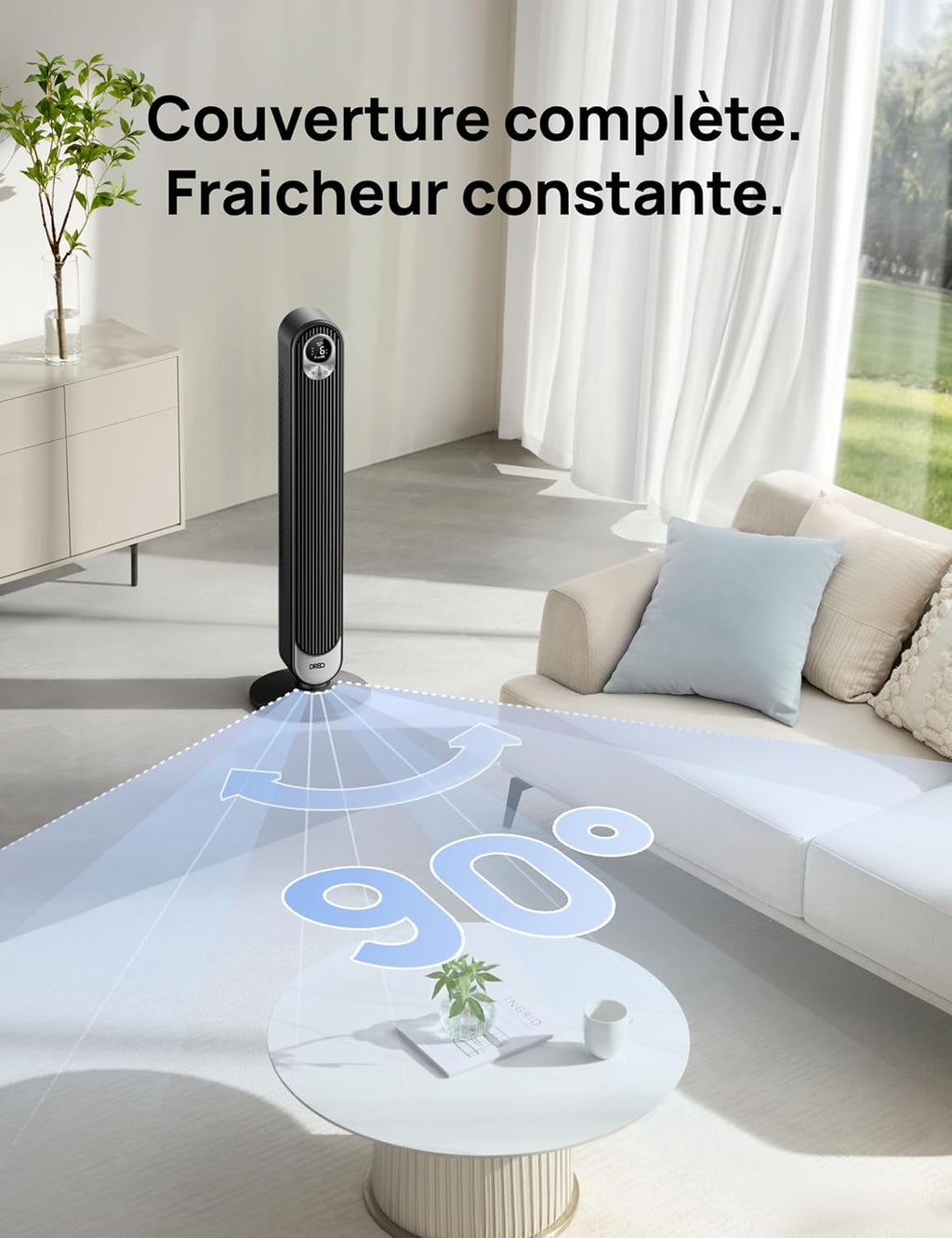 Ventilateur Colonne Connecté DREO - Wi-Fi & Alexa, 106 cm