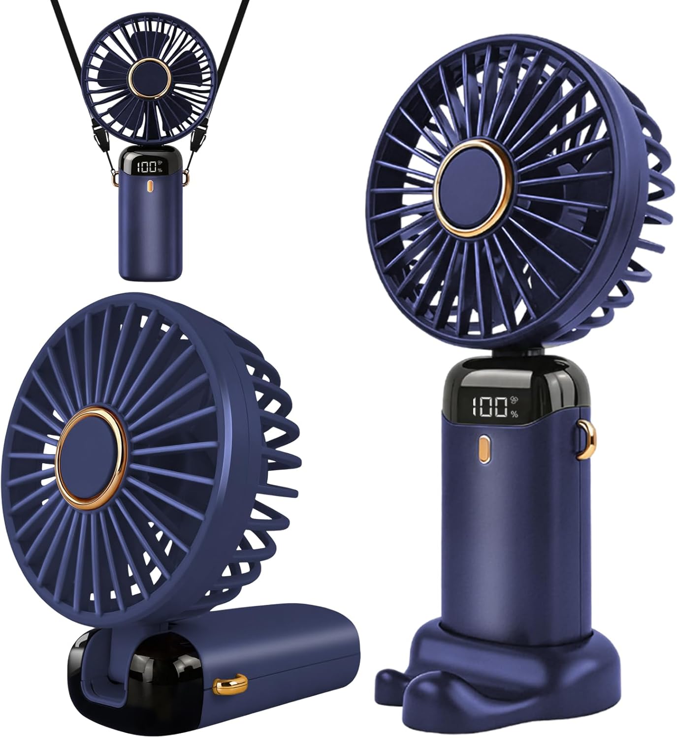 Ventilateur de Bureau Portable Rechargeable USB - 5 Vitesses