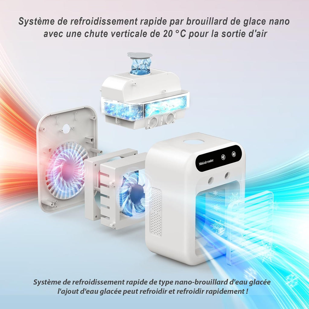 Mini Rafraîchisseur d'Air Portable 4-en-1