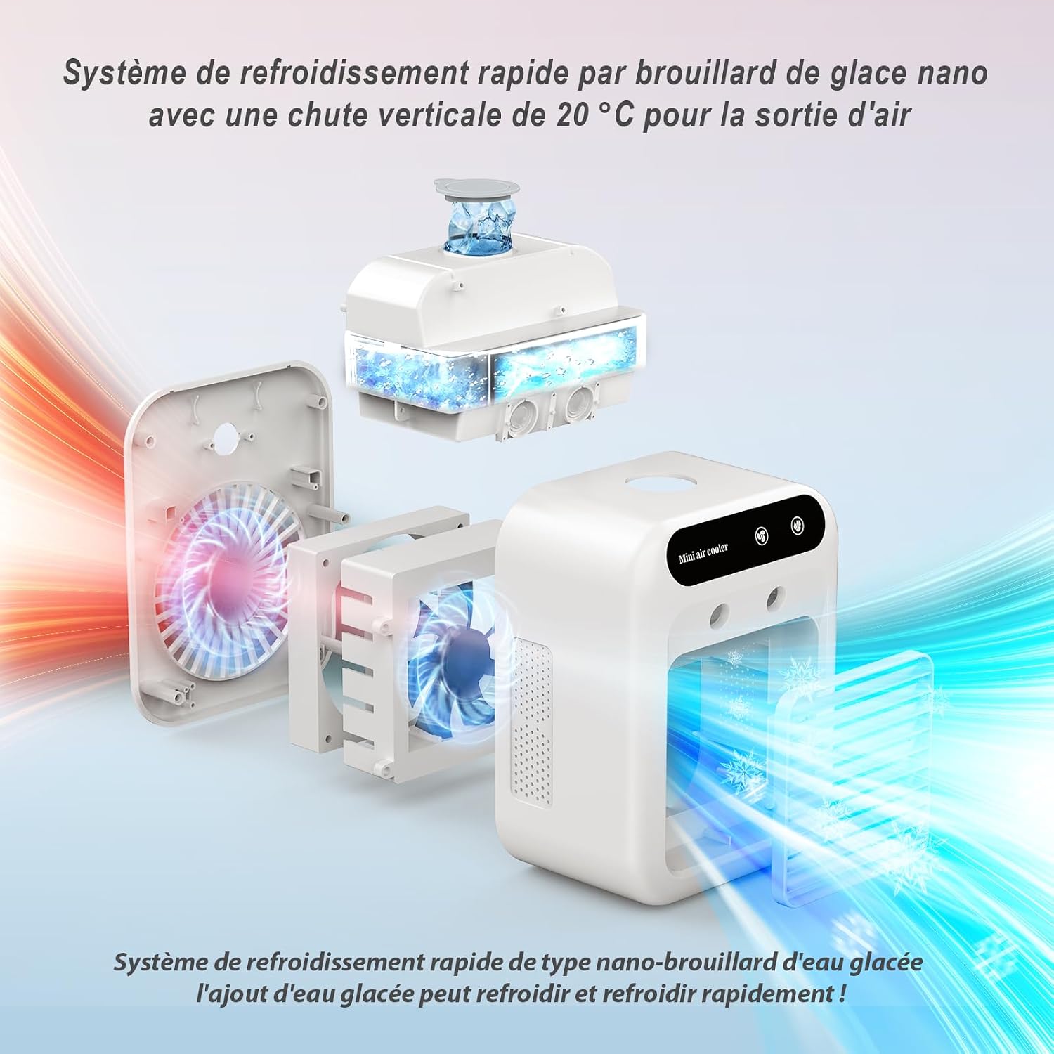 Mini Rafraîchisseur d'Air Portable 4-en-1