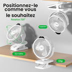 Minthouz Ventilateur USB Rechargeable