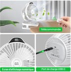 Minthouz Ventilateur USB Rechargeable