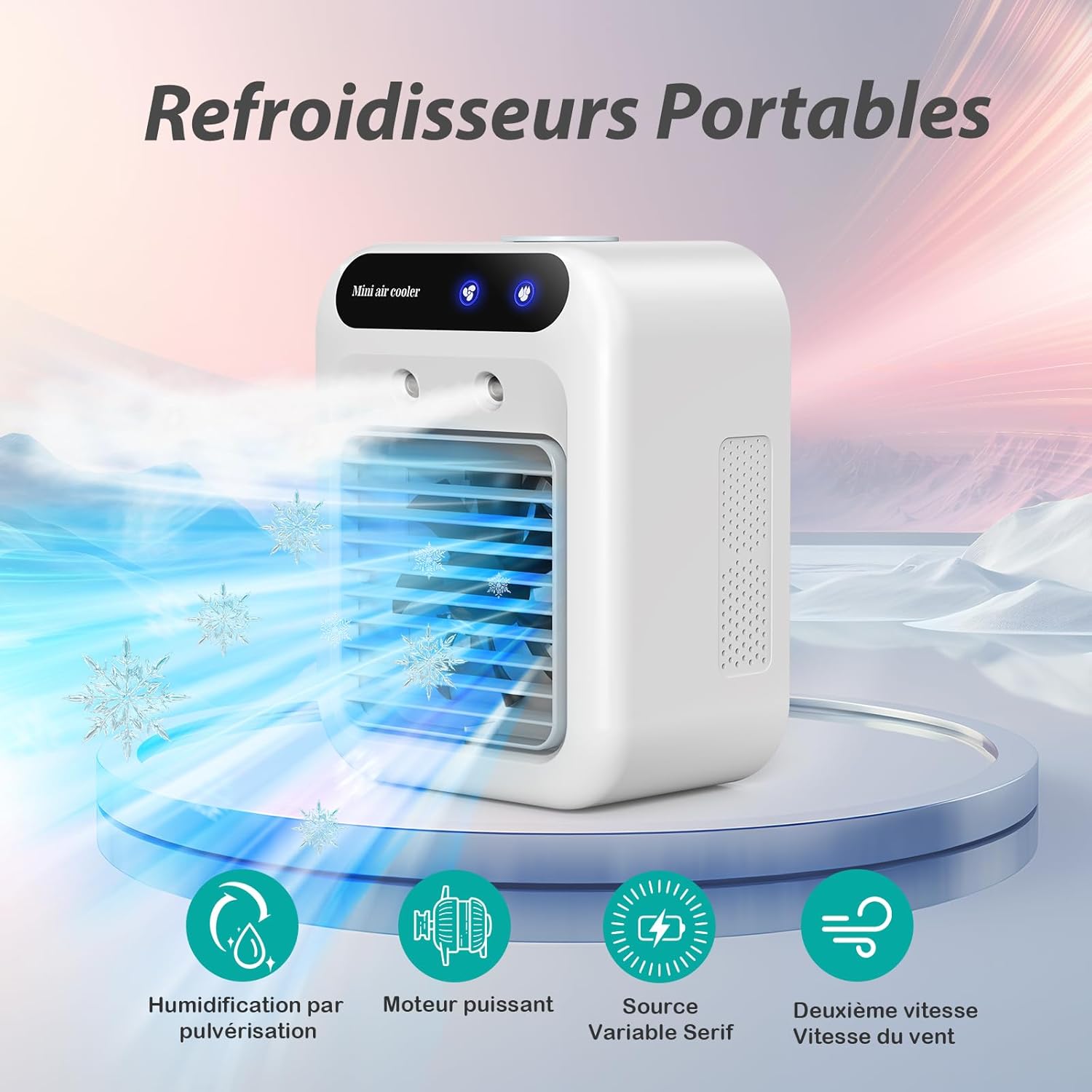 Mini Rafraîchisseur d'Air Portable 4-en-1