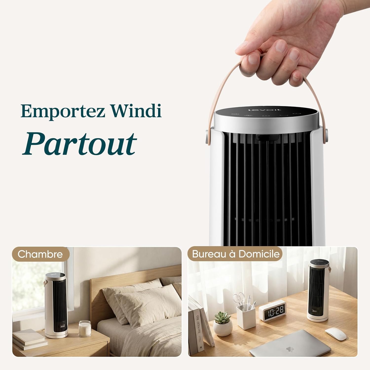 Ventilateur Colonne Levoit Windi - Ultra Silencieux, Moteur DC