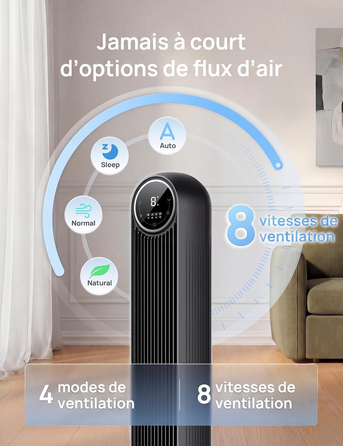 Ventilateur Colonne DREO Nomad One - Silencieux, 92 cm