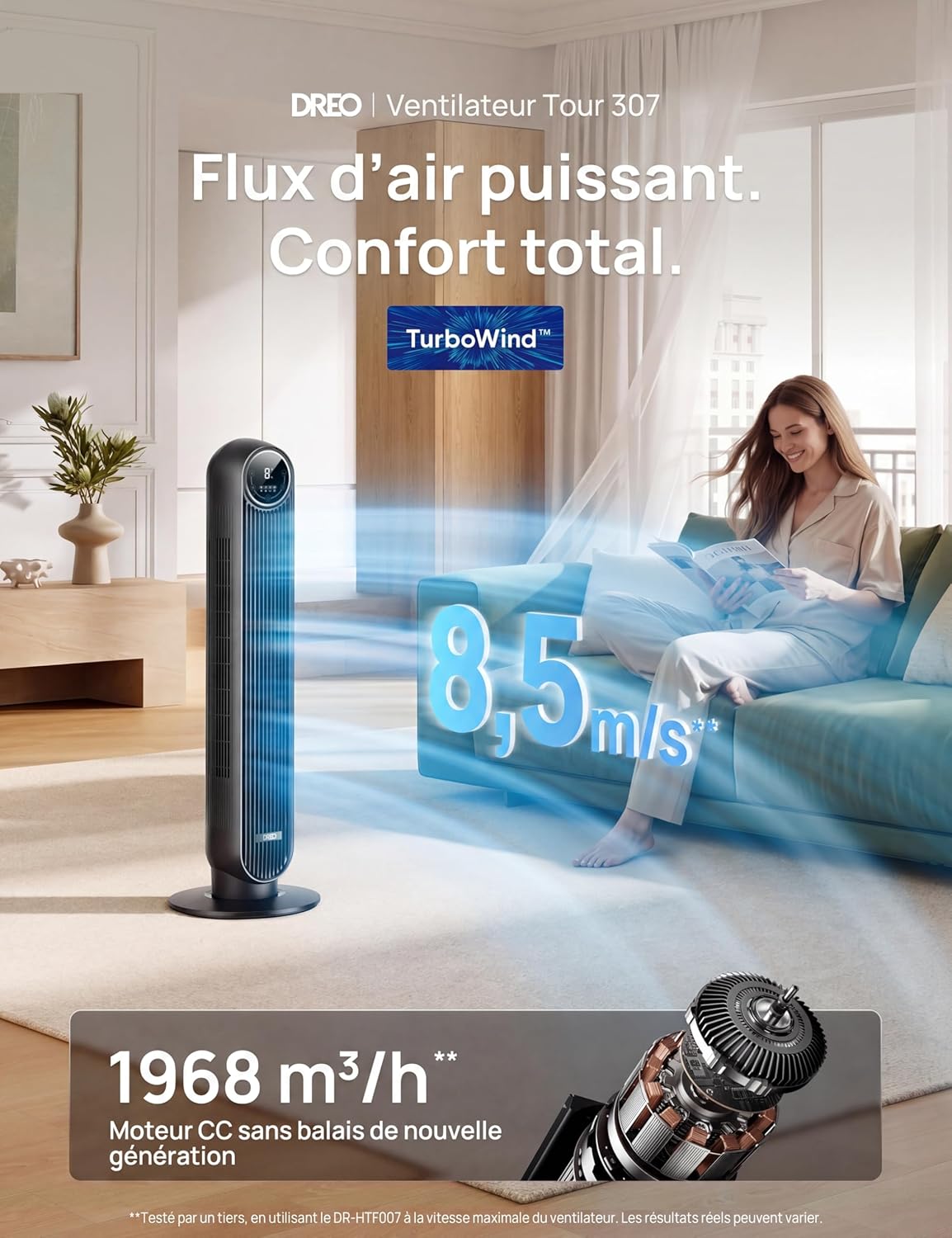 Ventilateur Colonne DREO Nomad One - Silencieux, 92 cm