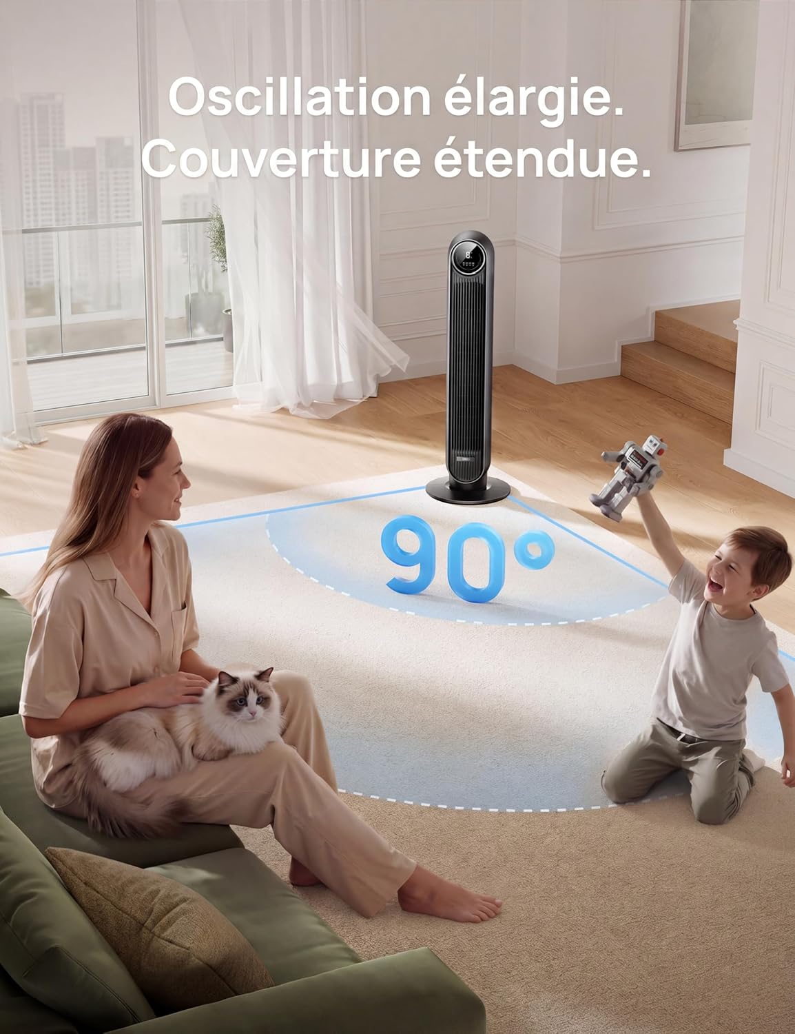 Ventilateur Colonne DREO Nomad One - Silencieux, 92 cm
