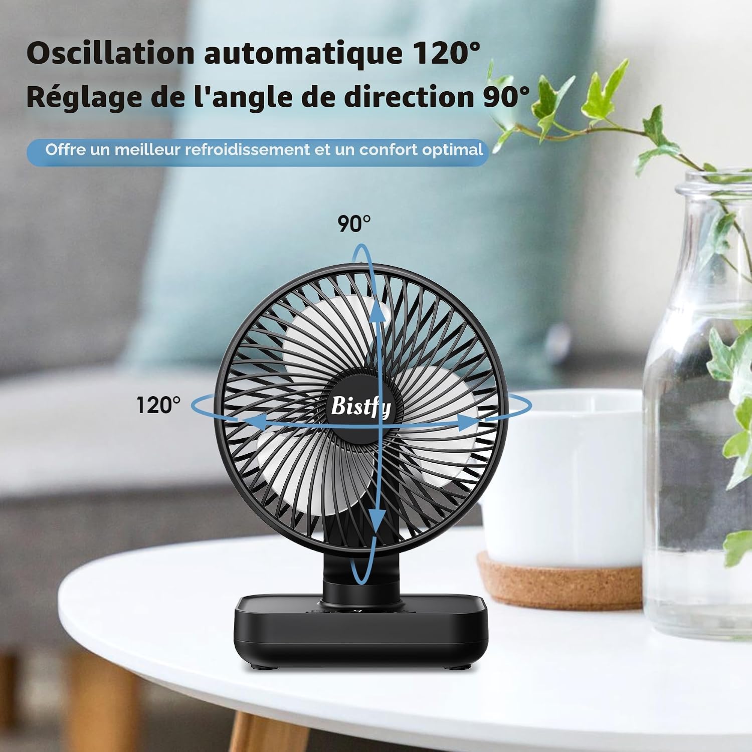 Bistfy Ventilateur de Table