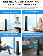 Ventilateur Colonne Midea avec Télécommande - Affichage LED