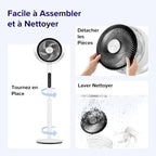 Ventilateur sur Pied Levoit - Moteur DC Silencieux, 12 Vitesses