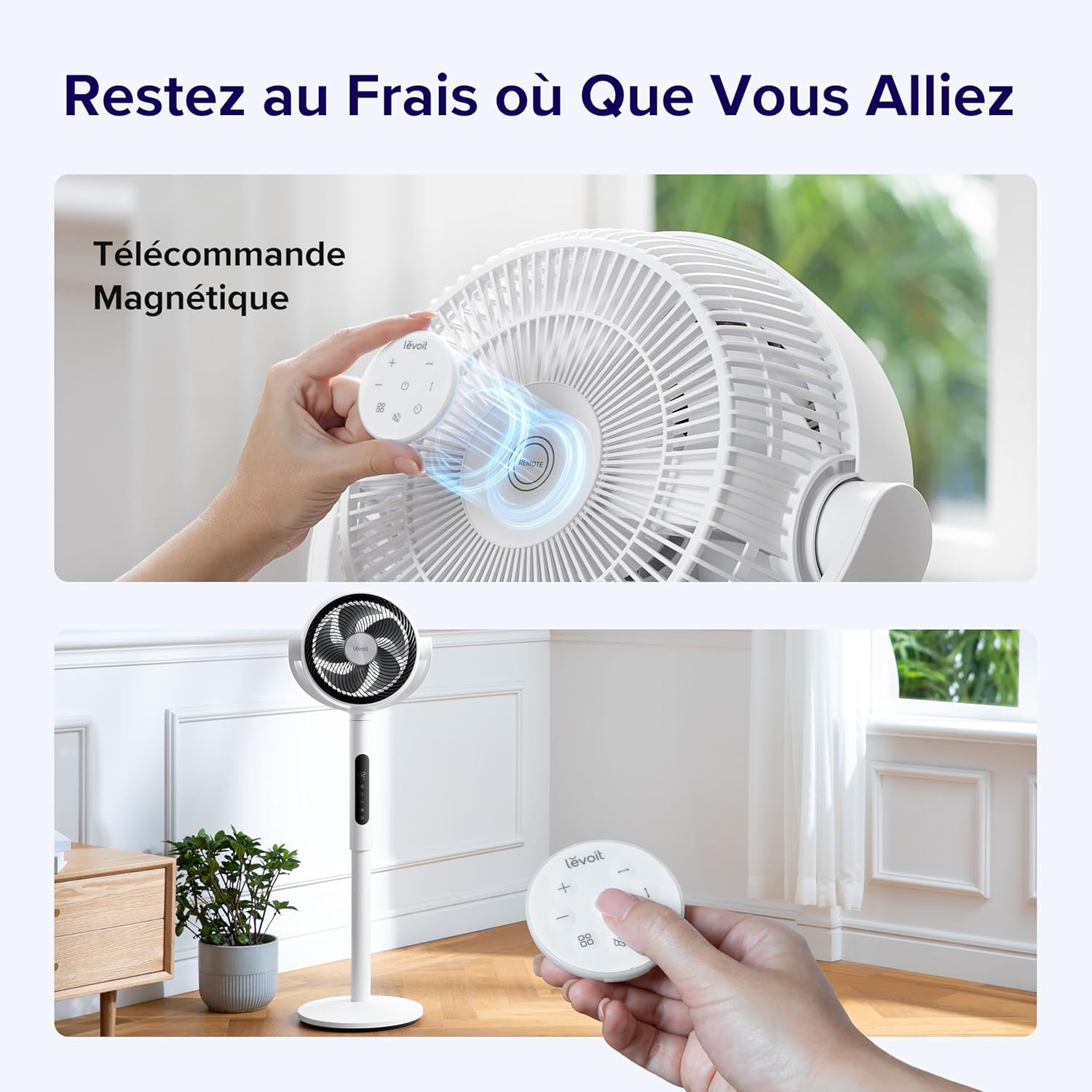 Ventilateur sur Pied Levoit - Moteur DC Silencieux, 12 Vitesses