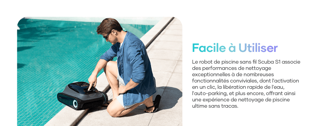 Aiper Scuba S1 Robot Nettoyeur De Piscine Sans Fil