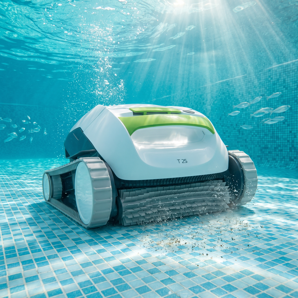 Robot piscine Mister Robot T25 en action au fond du bassin