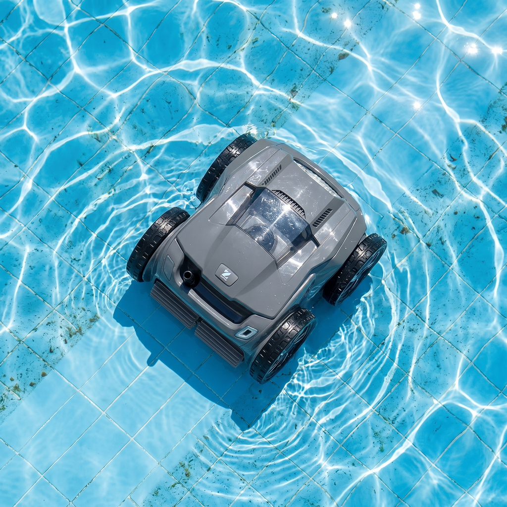 ECOKIT top — Robot piscine Zodiac Vortex OA 6600 iQ vue de dessus, nettoyage du bassin