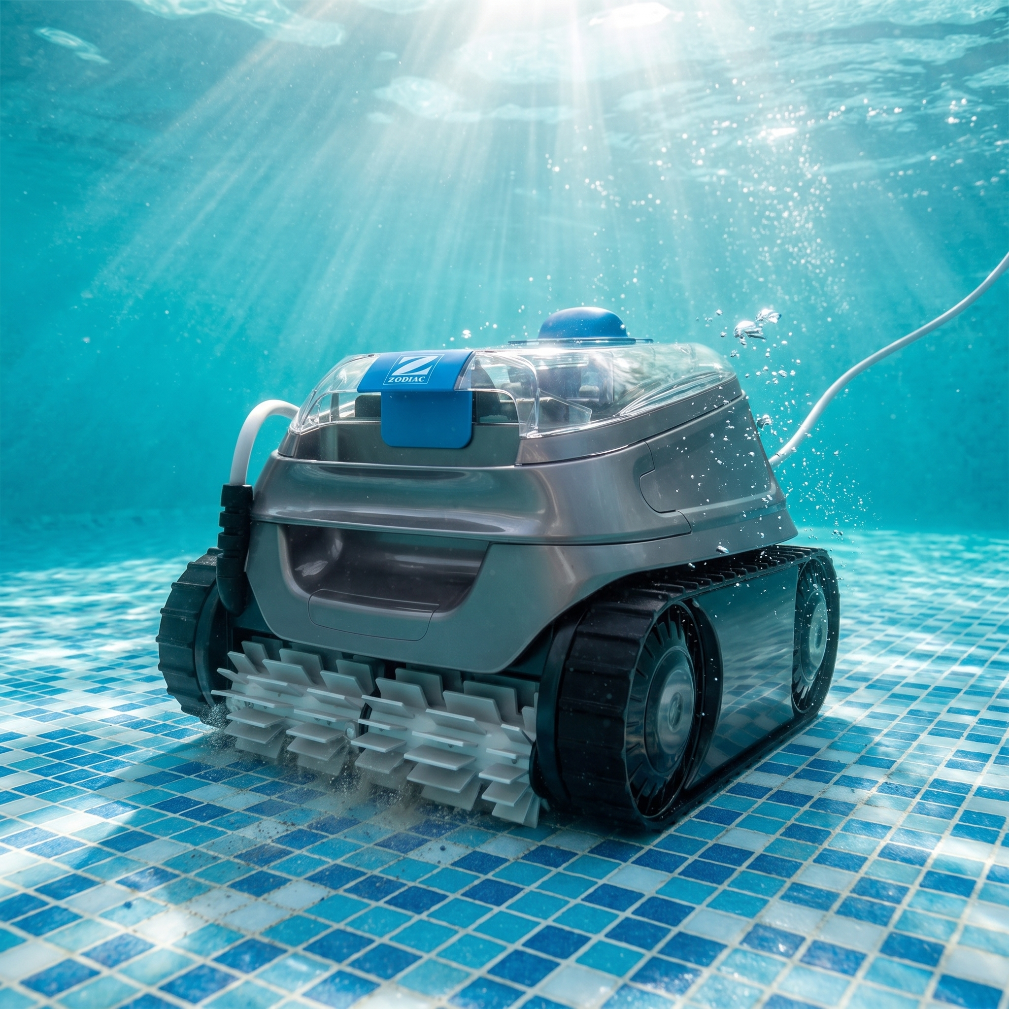 ECOKIT action — Zodiac CNX 20 Robot de Piscine électrique en action au fond du bassin
