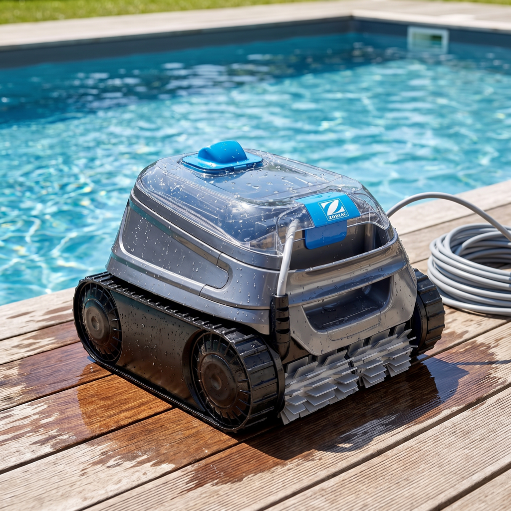 ECOKIT scale — Zodiac CNX 20 Robot de Piscine électrique au bord de la piscine