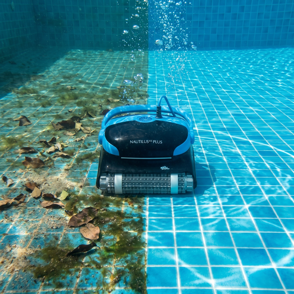 ECOKIT before — Dolphin Nautilus CC Plus Robot de Piscine avant / apres nettoyage