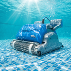 ECOKIT action — Robot piscine électrique Dolphin MS4 en action au fond du bassin