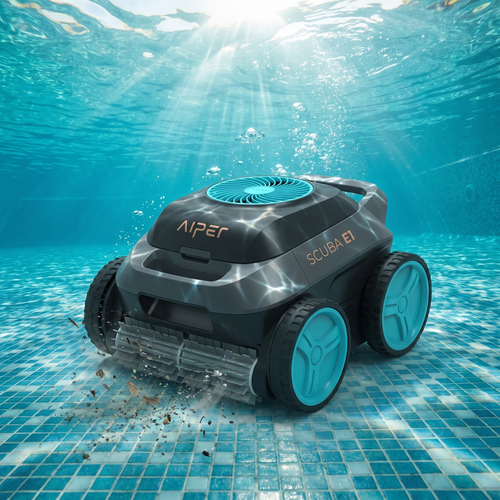 ECOKIT action — AIPER Scuba E1 Robot de Piscine sans fil en action au fond du bassin