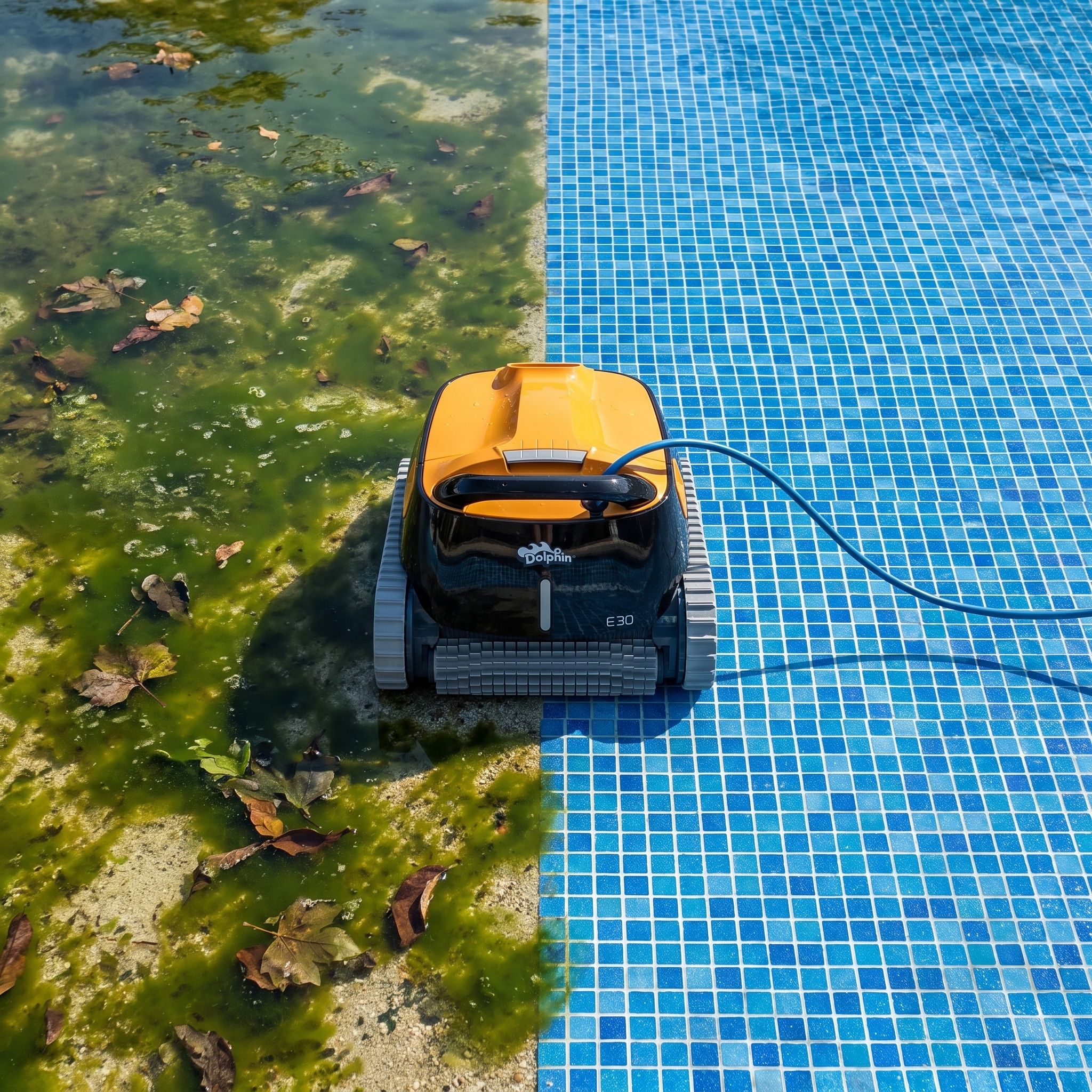 ECOKIT before — Dolphin E30 Robot de Piscine électrique avant / apres nettoyage