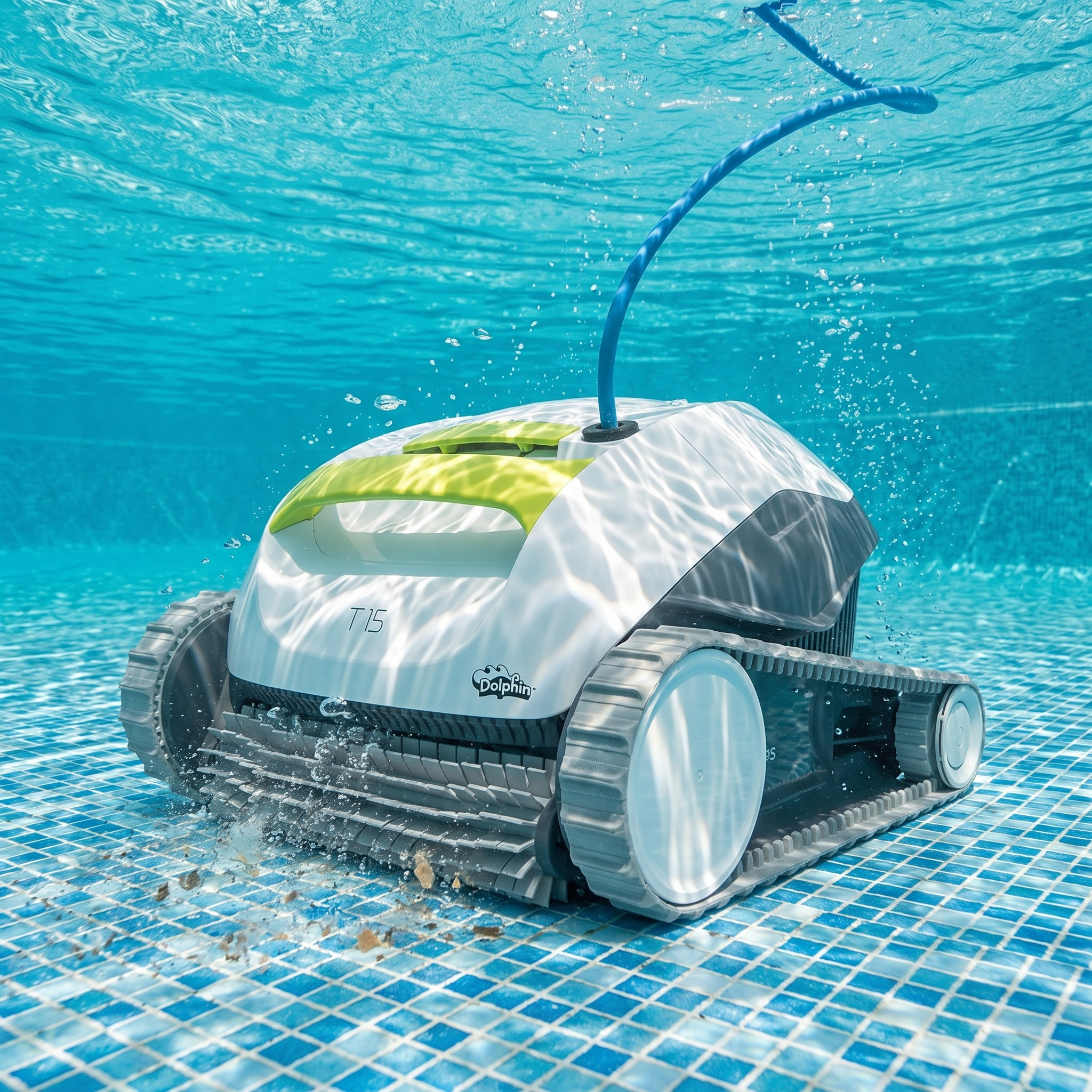 ECOKIT action — Dolphin T15 Robot de Piscine électrique en action au fond du bassin