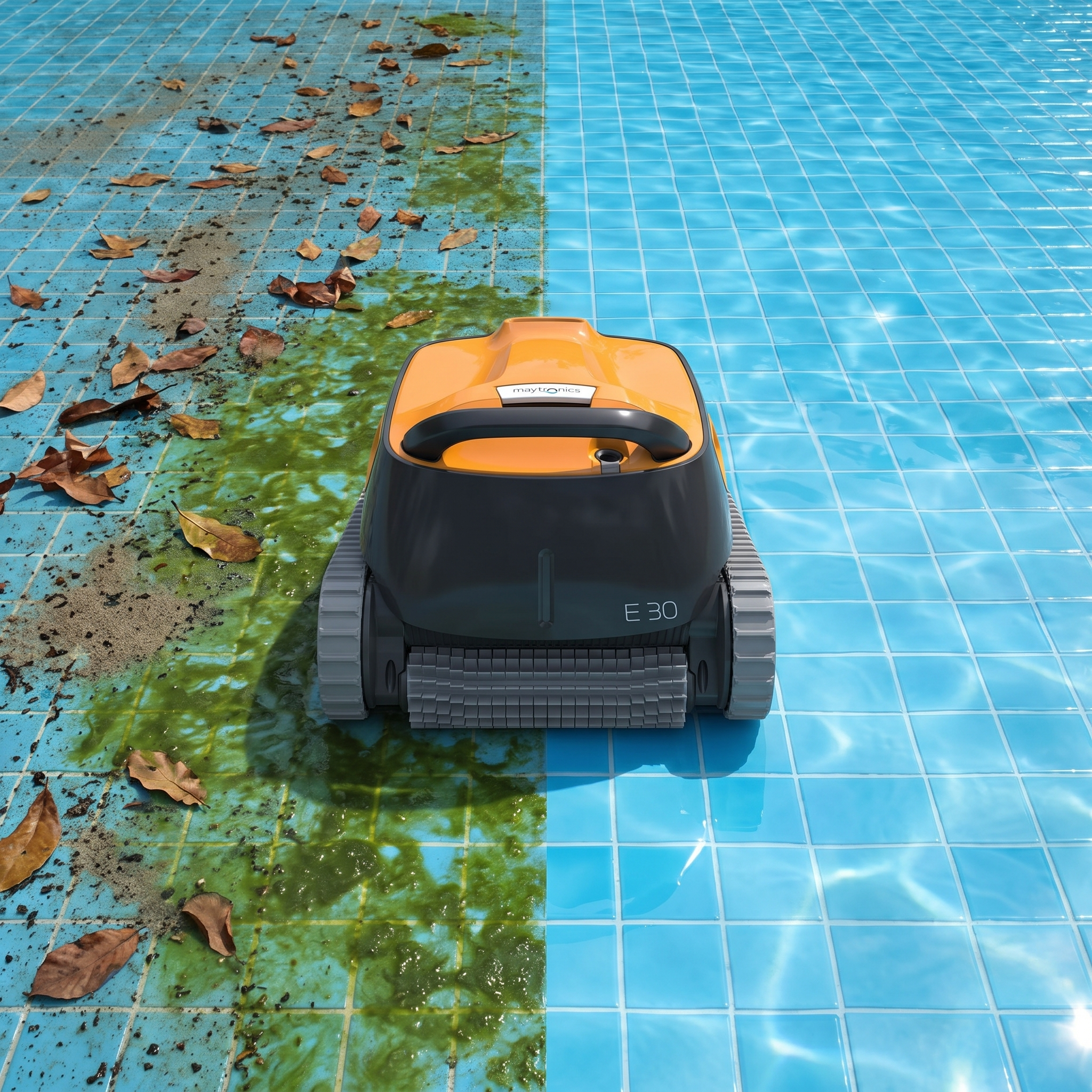 ECOKIT before — Robot Piscine Mister Robot E30 avant / apres nettoyage