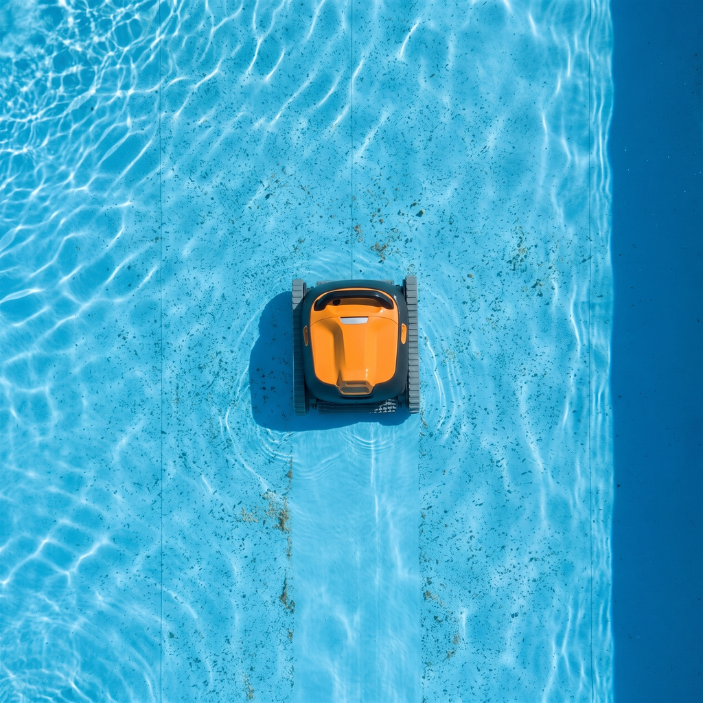 ECOKIT top — Robot Piscine Mister Robot E30 vue de dessus, nettoyage du bassin