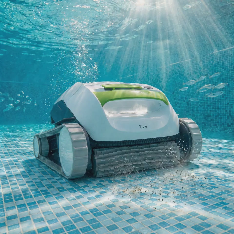 Le robot piscine T25 en action au fond du bassin