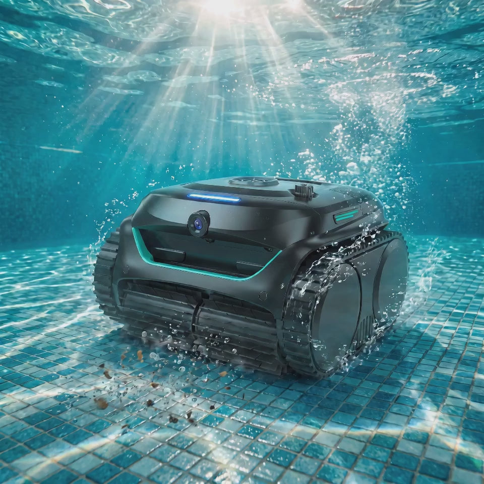 Le robot Wybot C2 Vision en action au fond du bassin