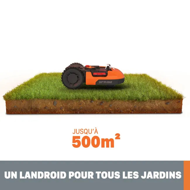 Robot tondeuse connecté WORX PLUS Wr165e, 500 m²